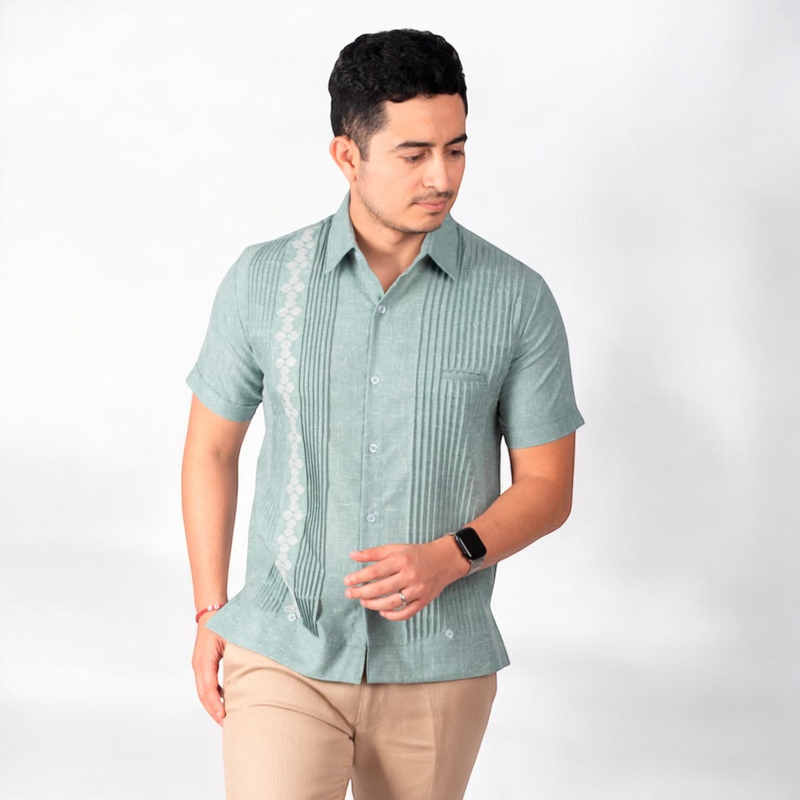 GUAYABERA ZACI VERDE MENTA