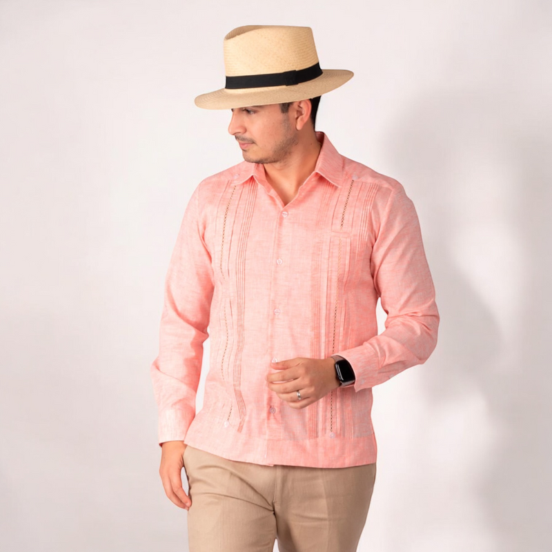 GUAYABERA TAHDZIU CORAL