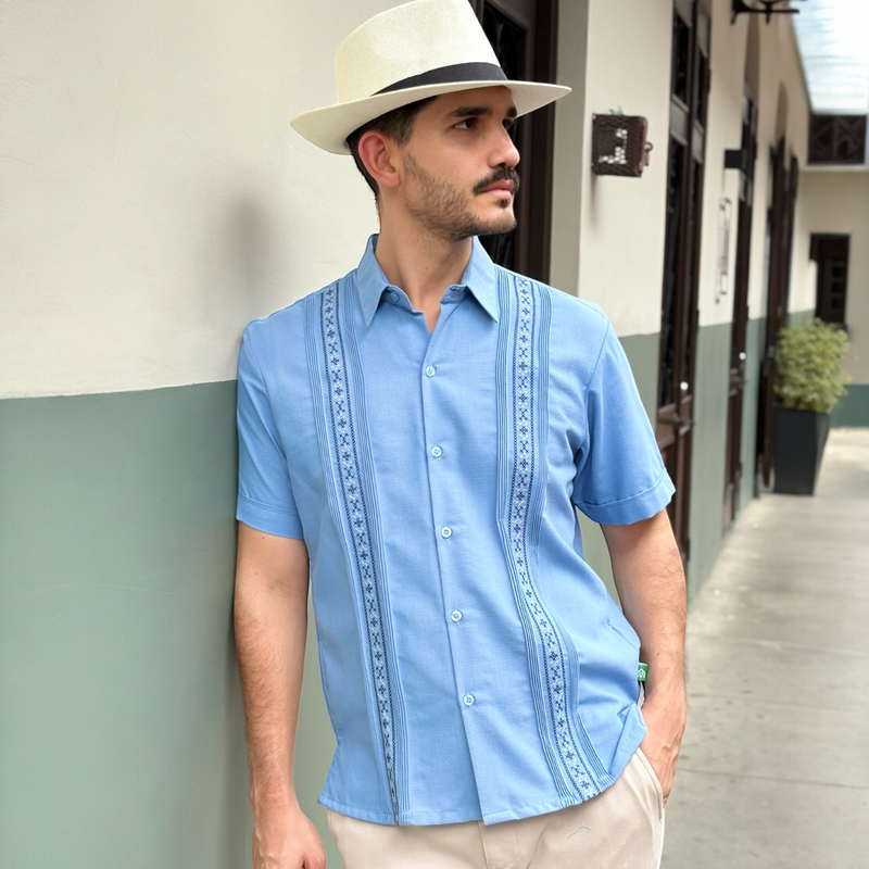 GUAYABERA COIBA CELESTE