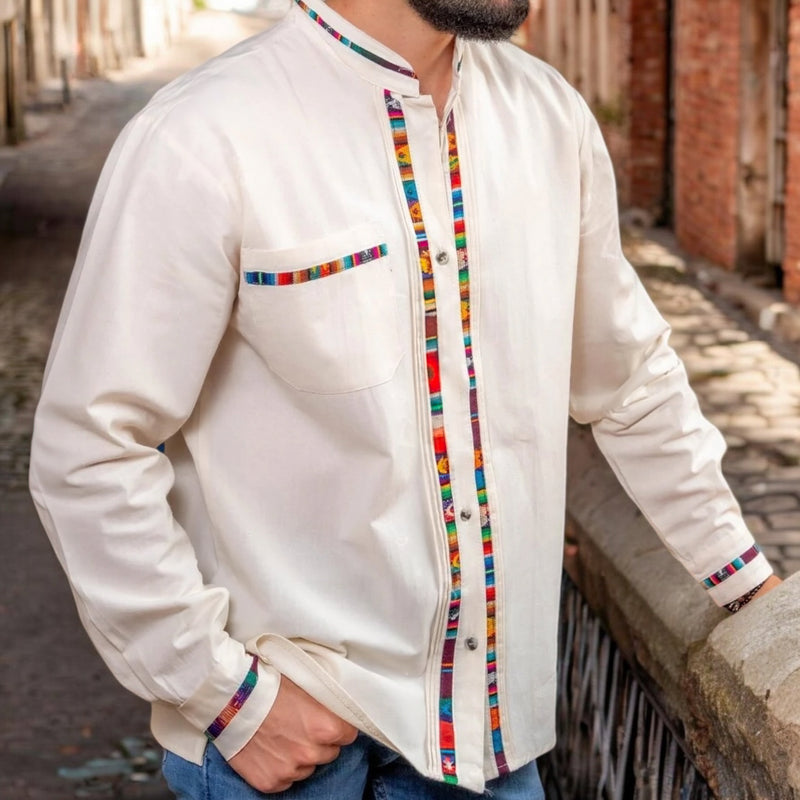GUAYABERA SARAPE MANGA LARGA