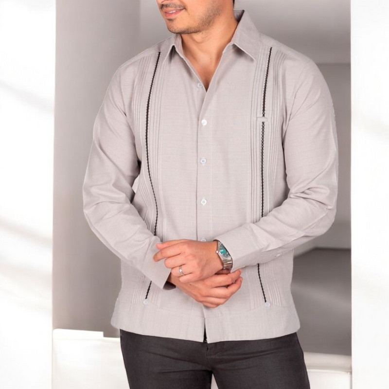 GUAYABERA CELESTUN GRIS CLARO