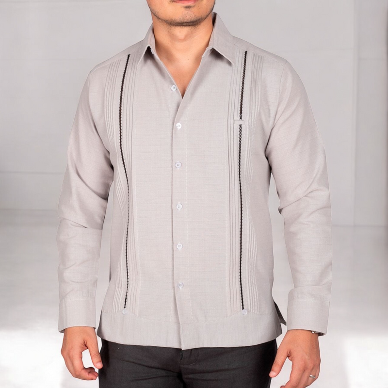 GUAYABERA CELESTUN GRIS CLARO