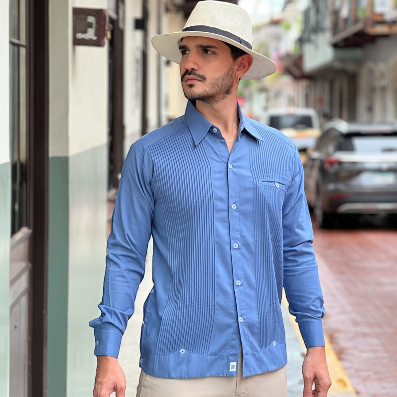 GUAYABERA CUNCUNUL AZUL