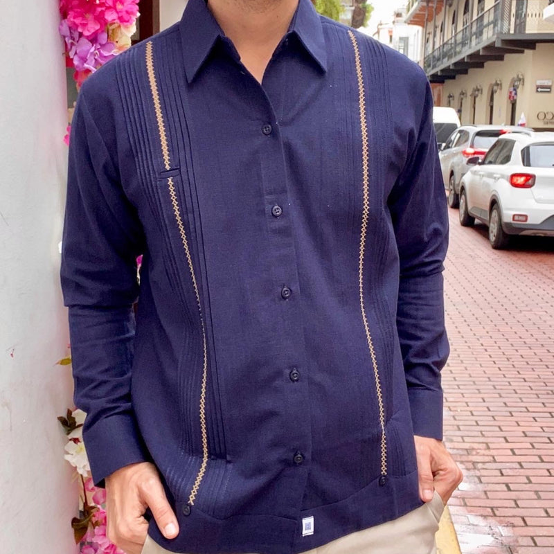 GUAYABERA CELESTUN AZUL