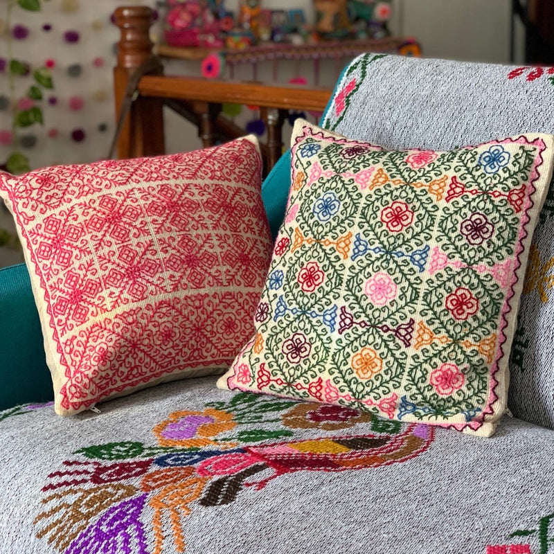 EMBROIDERED CUSHION COVER