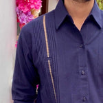 GUAYABERA CELESTUN AZUL